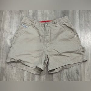 Revolt Womens Vintage Y2K Beige Flat Front Casual Shorts Size 7/8